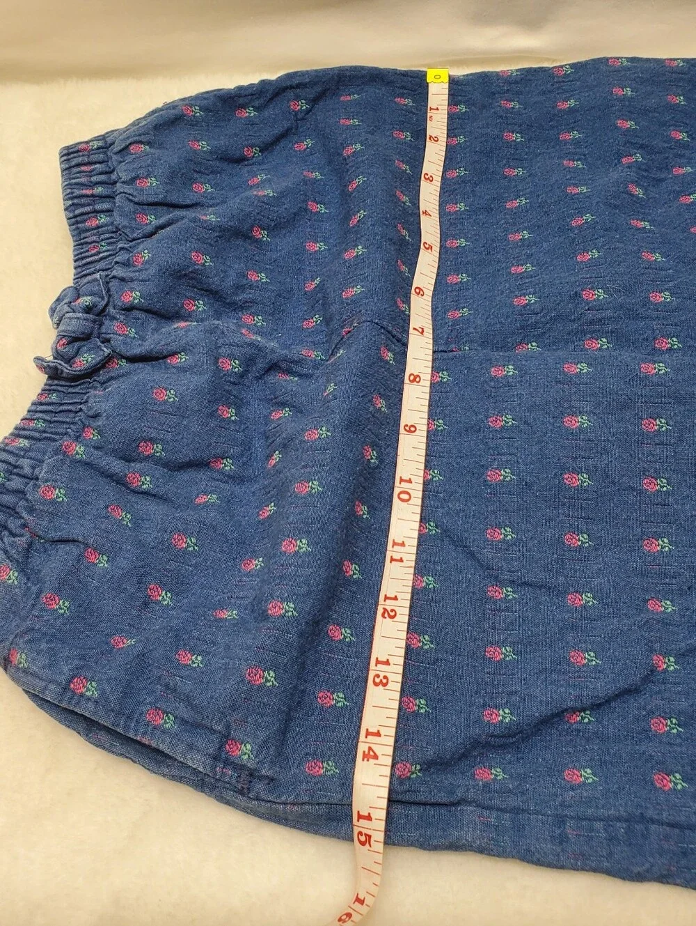 Rare vintage 90s y2k kids oshkosh pants papertag tulip floral roses pink navy